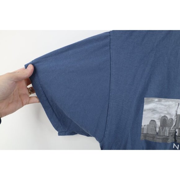 Vintage Y2K 2007 Streetwear Mens Large Faded Spell Out New York Box Logo T-Shirt - Picture 9 of 16